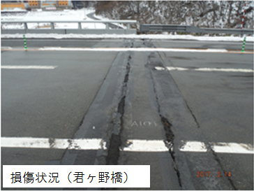 損傷状況（君ヶ野橋）のイメージ画像