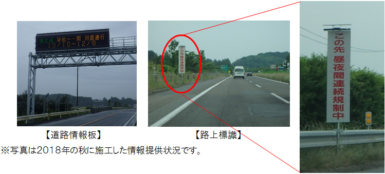 工事現場周辺での情報提供のイメージ画像