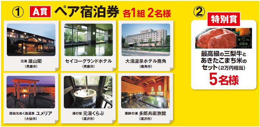 「秋田はいうぇいスタンプラリー2019」プレゼントのイメージ画像