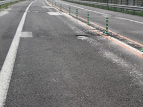 Road surface damage photo