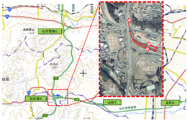 地理院地図（国土地理院）をもとに、東日本高速道路（株）が加工のイメージ画像