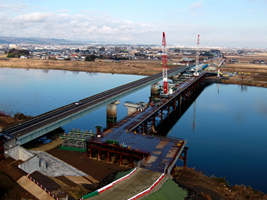 รูปภาพของสถานที่ก่อสร้าง Abukuma Ohashi 1