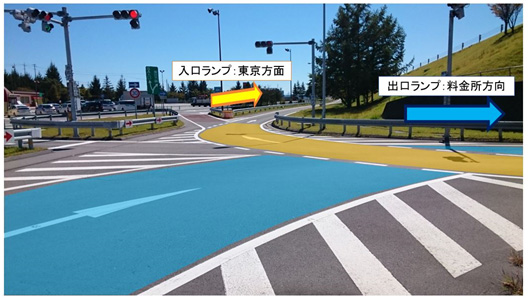 Image of image after completion of color pavement