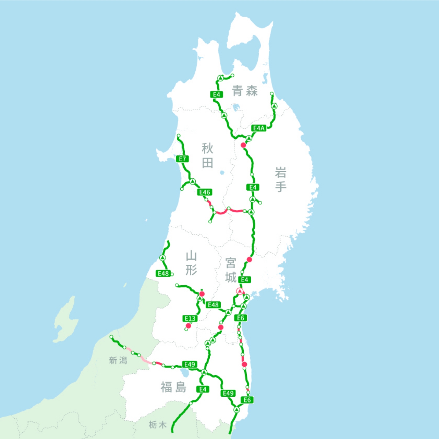 東北エリア 建設事業マップはこちら