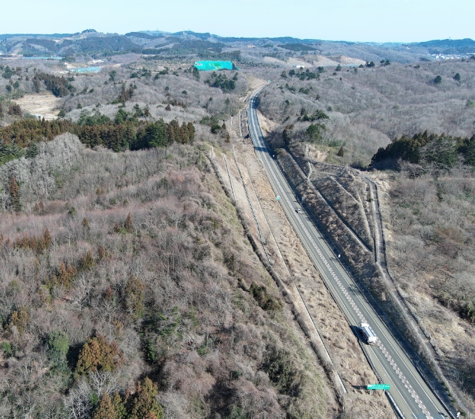 大亀地区土工部（利府しらかし台IC方面）
