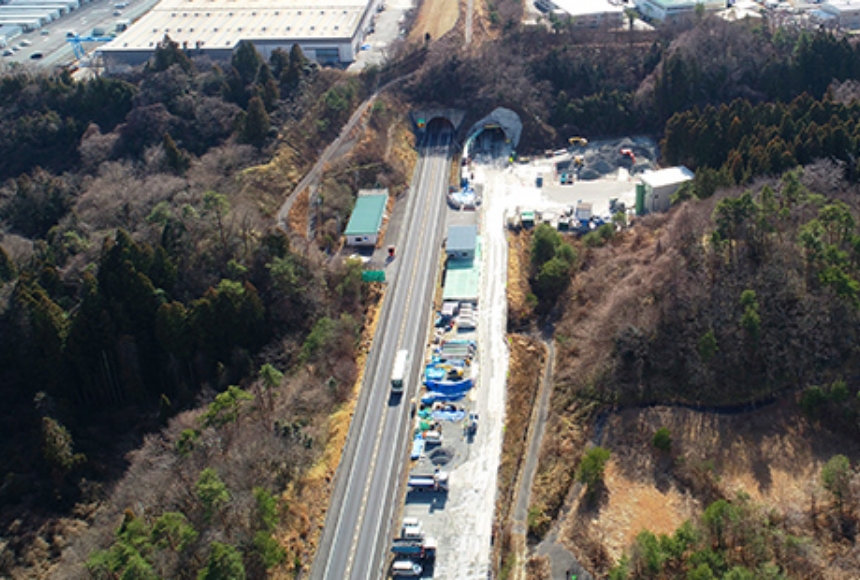 好間トンネル北側坑口付近
