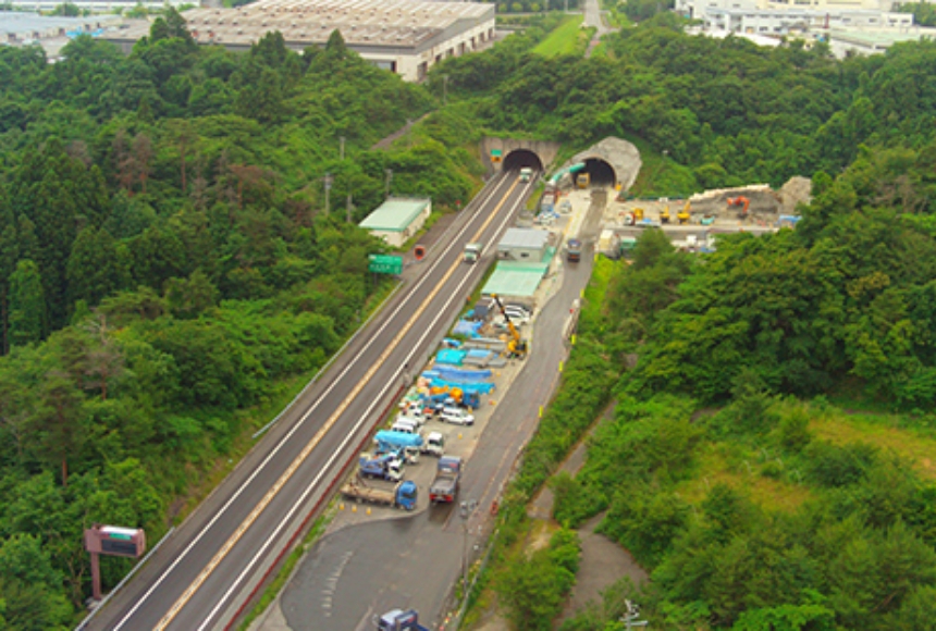 好間トンネル北側坑口付近